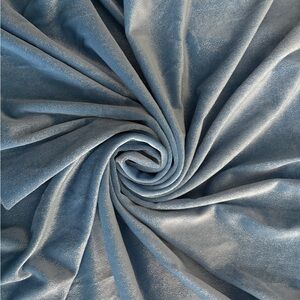 Elegant 4 Way Stretch Blue Velvet Shimmer Fabric